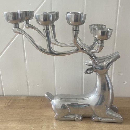 Large silver metal - silver, stag