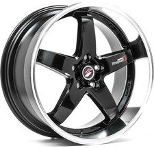Alloy Wheels 18" Lenso D1R Black Polished Lip For Lexus IS 220d [Mk2] 05-12
