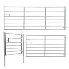 Galvanised Metal Field Farm Entrance 7 Bar Equestrian Security Gate 3ft-12ft