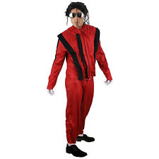 ADULTS KING OF POP FANCY DRESS COSTUME SUPERSTAR JACKO 1980S THRILLER OUTFIT