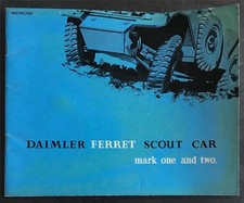 DAIMLER Ferret Scout Car Mk I & Mk II Sales Brochure c1959  A.03635M