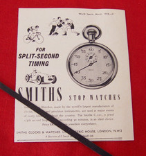SMITHS C. 201 TIMER STOP WATCH 1958 ORIGINAL VINTAGE PRESS ADVERT