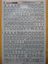 1 x Letraset Upper/Num