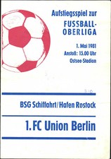 Ol-Ar 80/81 BSG Schiffahrt/ Hafen Rostock - 1. FC Union Berlin, 01.05.1981
