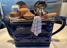 The Teapottery Ceramic Creations Large Aga Teapot Baking Day Design VGC