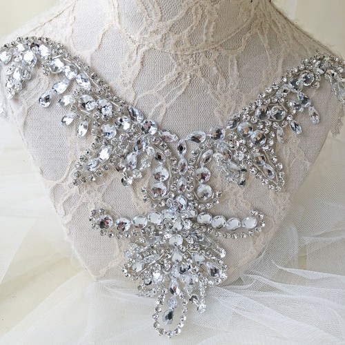 Beaded lace applique - lace,