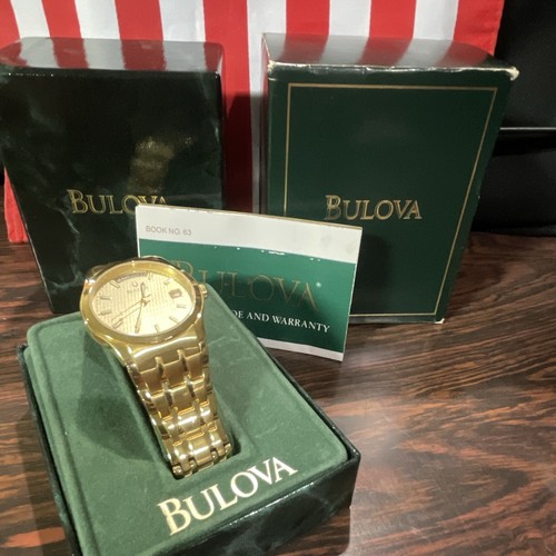 Bulova men analog dress gold - men's,