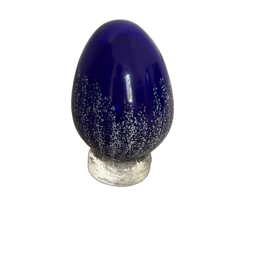 Bristol blue glass egg sphere - glass,