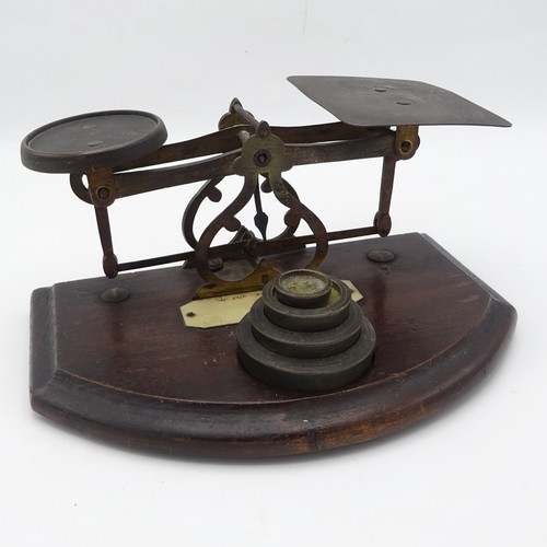Antique postal scales brass - postal,