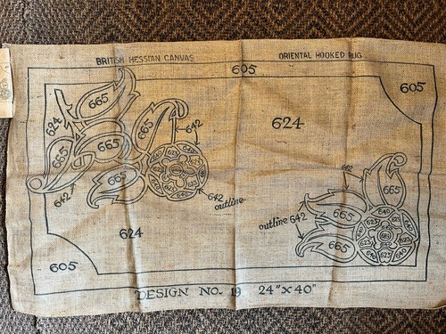 Vintage rug hessian british - hessian,