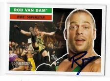 Rob Van Dam Signed 2005 Topps WWE Heritage Card #26