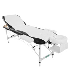 Portable 3 Fold Massage Table Beauty Bed Massage Therapy Couch Facial Spa White