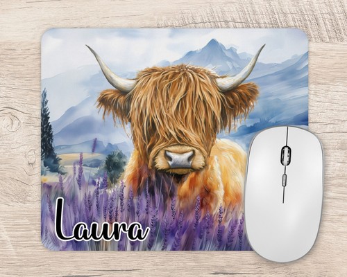 Highland cow mouse - mouse, mat
