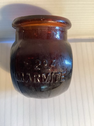 Marmite jar 2oz amber - jar,