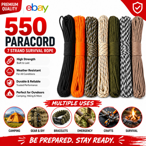 100ft 30m 4mm 550 paracord - 100ft,