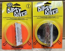 2- Luhr-Jensen Dipsy Diver Size 1 Fire/White Bottom Silver New