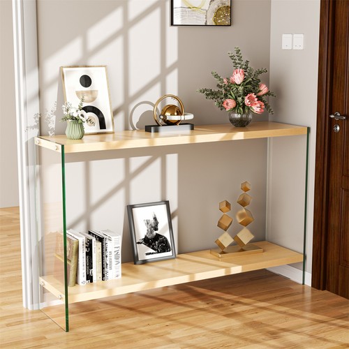 Solid wood console table - console,