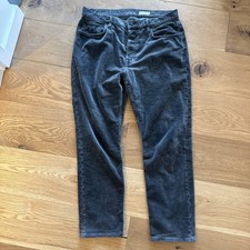 AllSaints Men's Jack Cropped Tapered Corduroy Jeans Trousers W32 L27 Dark Grey