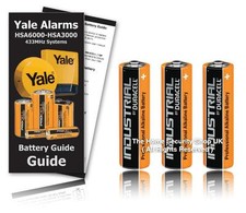 Yale Alarms HSA3020-HSA3000 PIR Detector Battery KIT INC GUIDE ( KIT RRP £4.49 )