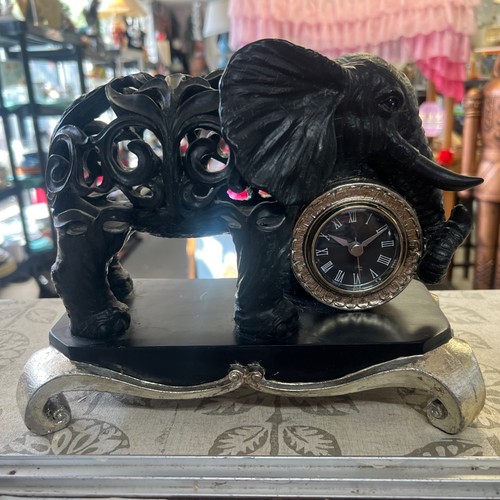 Resin black elephant - resin,