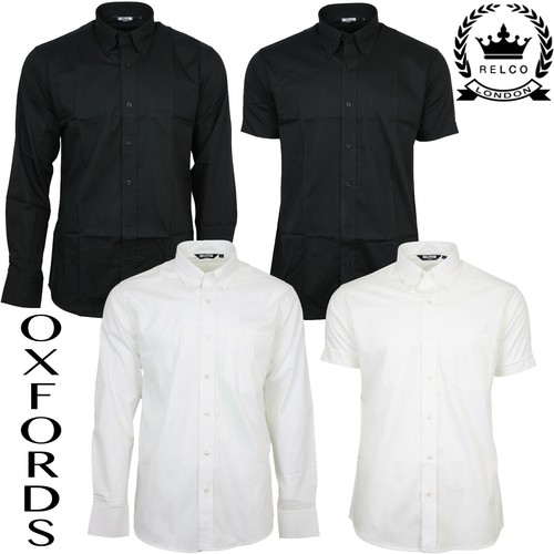 Relco mens oxford black white - relco,