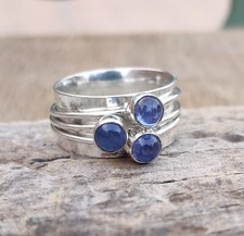 Tanzanite Spinner Ring 925