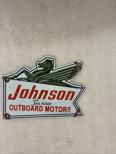 Vintage johnson porcelain sign - vintage,