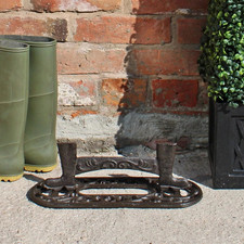 Boot Scraper Cast Iron Rustic Victorian Style Muddy Shoes Footwear Cleaner