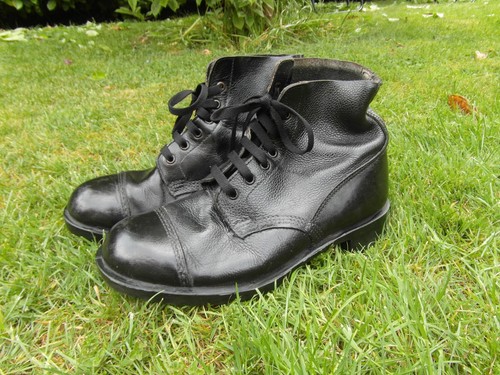 British army black leather dms - british,