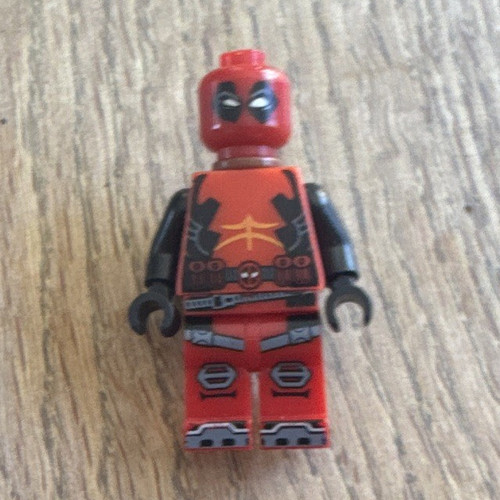 Lego minifigure red black - red, &