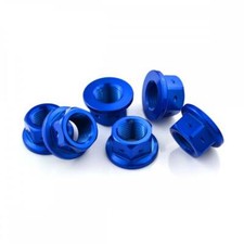 Ducati 749R 03-06 Aluminium Sprocket Nut Drilled for Lockwire Blue
