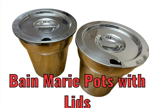 Bain marie round pots with - bain,