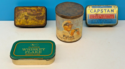 Vintage tobacco tin collection - vintage,
