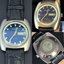 Sandoz Vintage  Sandoz Monsoon Diver Triple Date Double Crown Auto 39m
