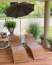 Set of 2 Outdoor Sun Lounger