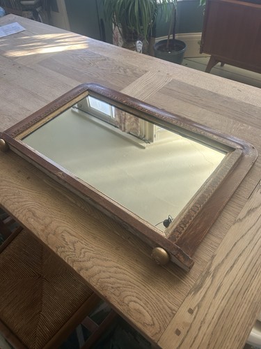 Antique marquetry overmantle - marquetry,