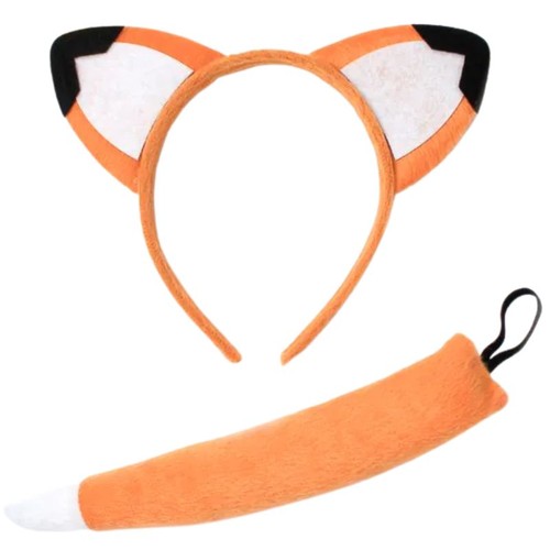 Fox ears aliceband - tail, set
