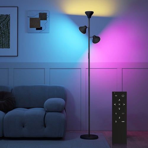 Homcom rgb floor lamp - rgb, with
