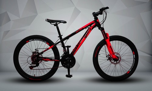 Inch red mountain bicycle - 24-inch,