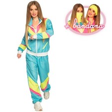 Boland - Retro Babe Shell Suit Costume (Neon Blue) - Women