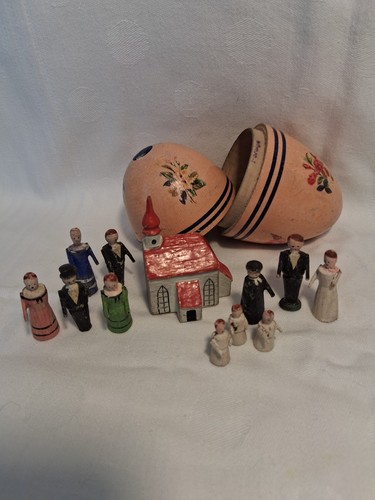 Antique wooden miniature folk - wooden,
