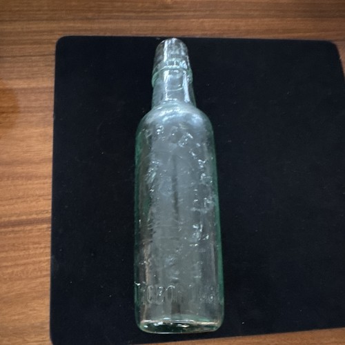 Vintage clear glass bottle - clear,