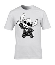 Jack Skellington Stitch T-Shirt, Halloween Skeleton Horror Sweatshirt Hoodie