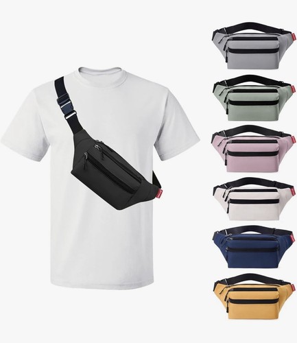 Black bum bag waist - black, pack