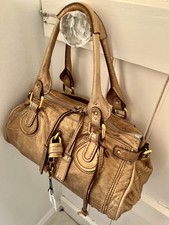 100% Authentic Chloe Paddington Bag Leather Gold Excellent Condition Rare