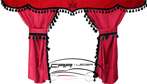 Truck curtain set - 5, red