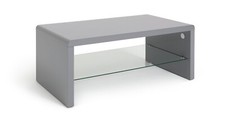 Sleigh Coffee Table Gloss Grey