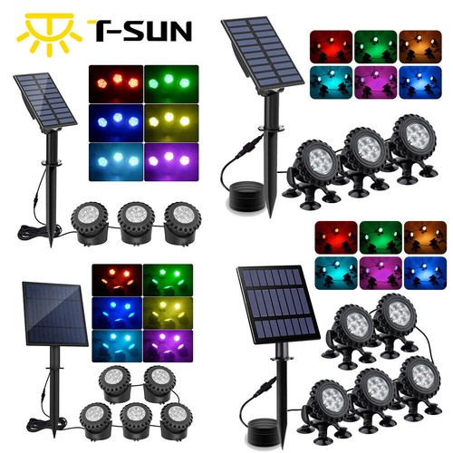 Led solar pond - pond, rgb