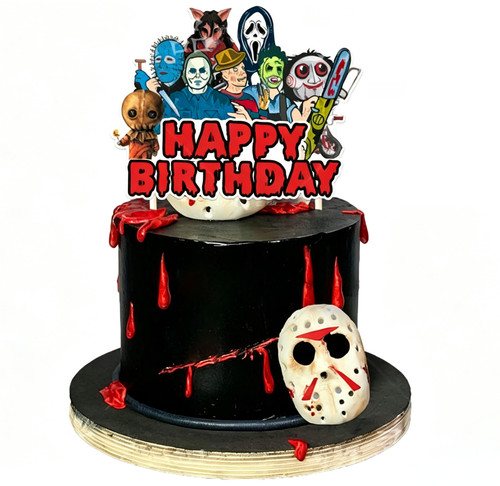 Horror movie cake topper - cake, saw