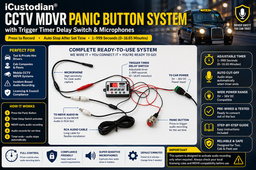 Taxi cctv mdvr panic - mdvr, button